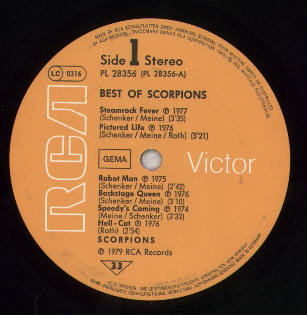 Scorpions Best Of Scorpions German vinyl LP album (LP record) SCOLPBE835918