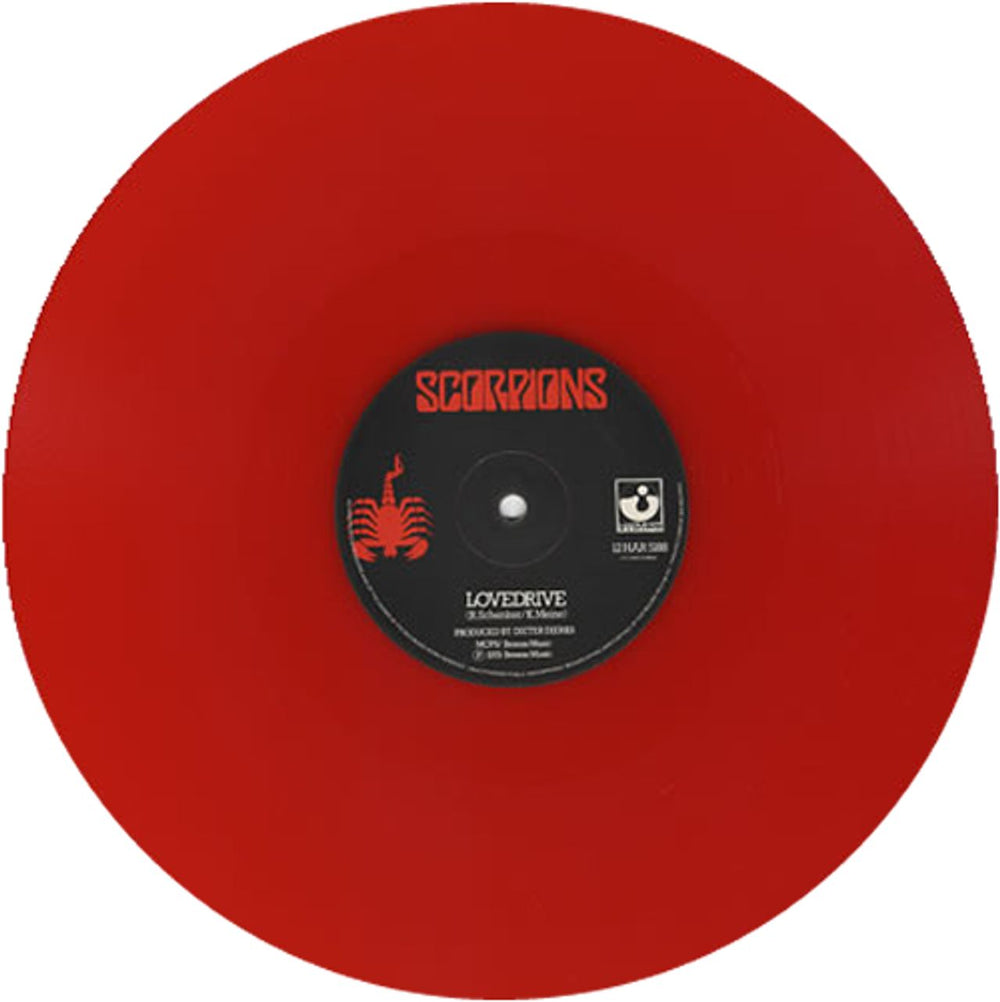 Scorpions Lovedrive - Red Vinyl UK 12" vinyl single (12 inch record / Maxi-single) SCO12LO01196