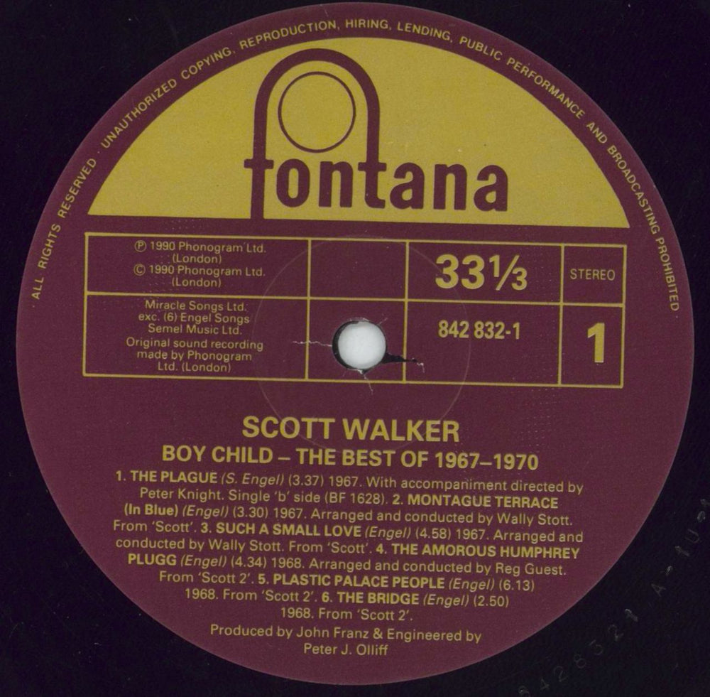 Scott Walker Boy Child - The Best Of 1967-1970 UK vinyl LP album (LP record) SWLLPBO444216