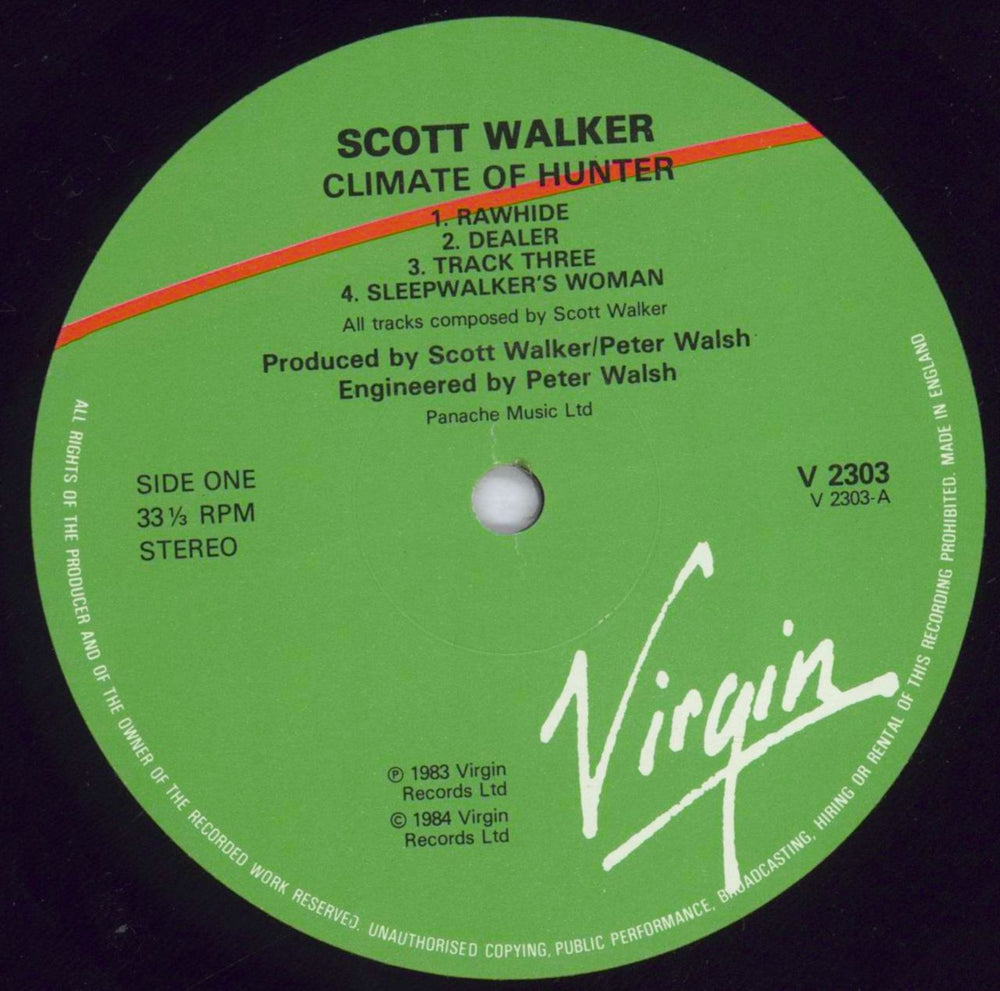 Scott Walker Climate Of Hunter - VG+ UK vinyl LP album (LP record) SWLLPCL832541