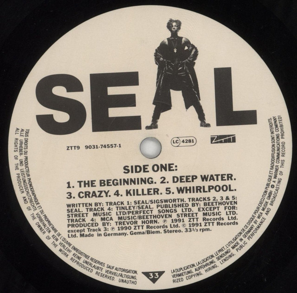 Seal Seal - Hype Stickered - EX German vinyl LP album (LP record) SEALPSE764202