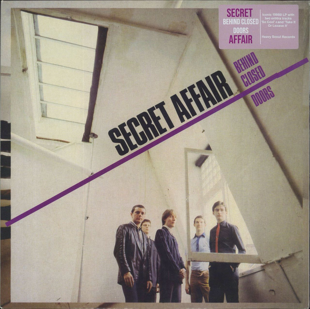 Secret Affair Behind Closed Doors - Purple Vinyl UK vinyl LP album (LP record) ROR121