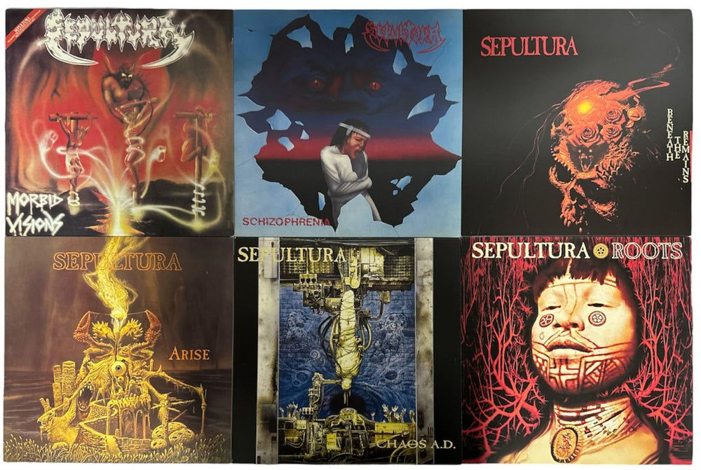 Sepultura The Roadrunner Albums: 1985-1996 - Coloured Vinyl UK Vinyl Box Set SEPVXTH832638