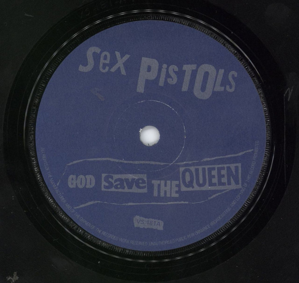 Sex Pistols God Save The Queen - A1/B1 - VG UK 7" vinyl single (7 inch record / 45)