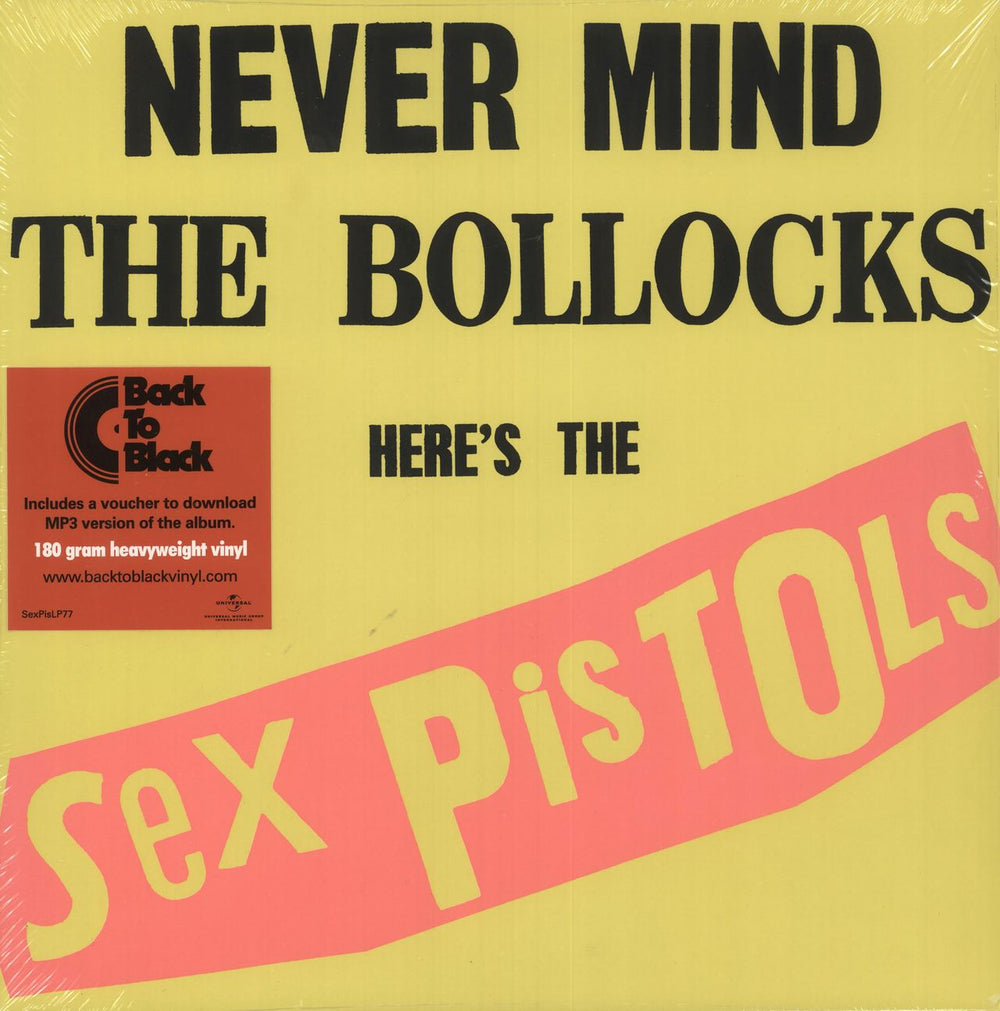 Sex Pistols Never Mind The Bollocks - 180 Gram + Shrink UK vinyl LP album (LP record) SEXPISLP77