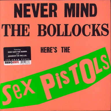 Sex Pistols Never Mind The Bollocks Here's The Sex Pistols - 180gm - EX US vinyl LP album (LP record) R13147