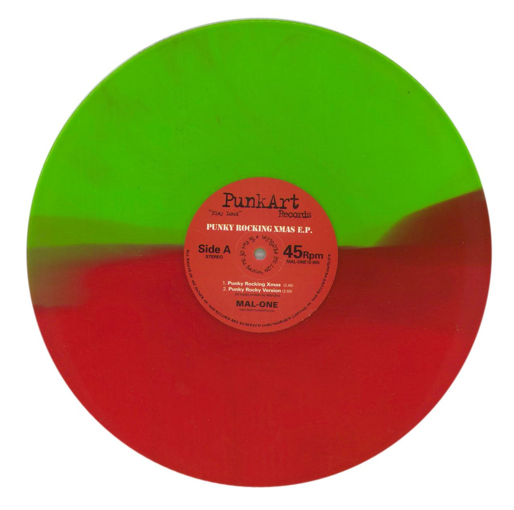 Sex Pistols Punky Rocking Xmas EP - Half & Half coloured vinyl UK 12" vinyl single (12 inch record / Maxi-single) 5060135763855