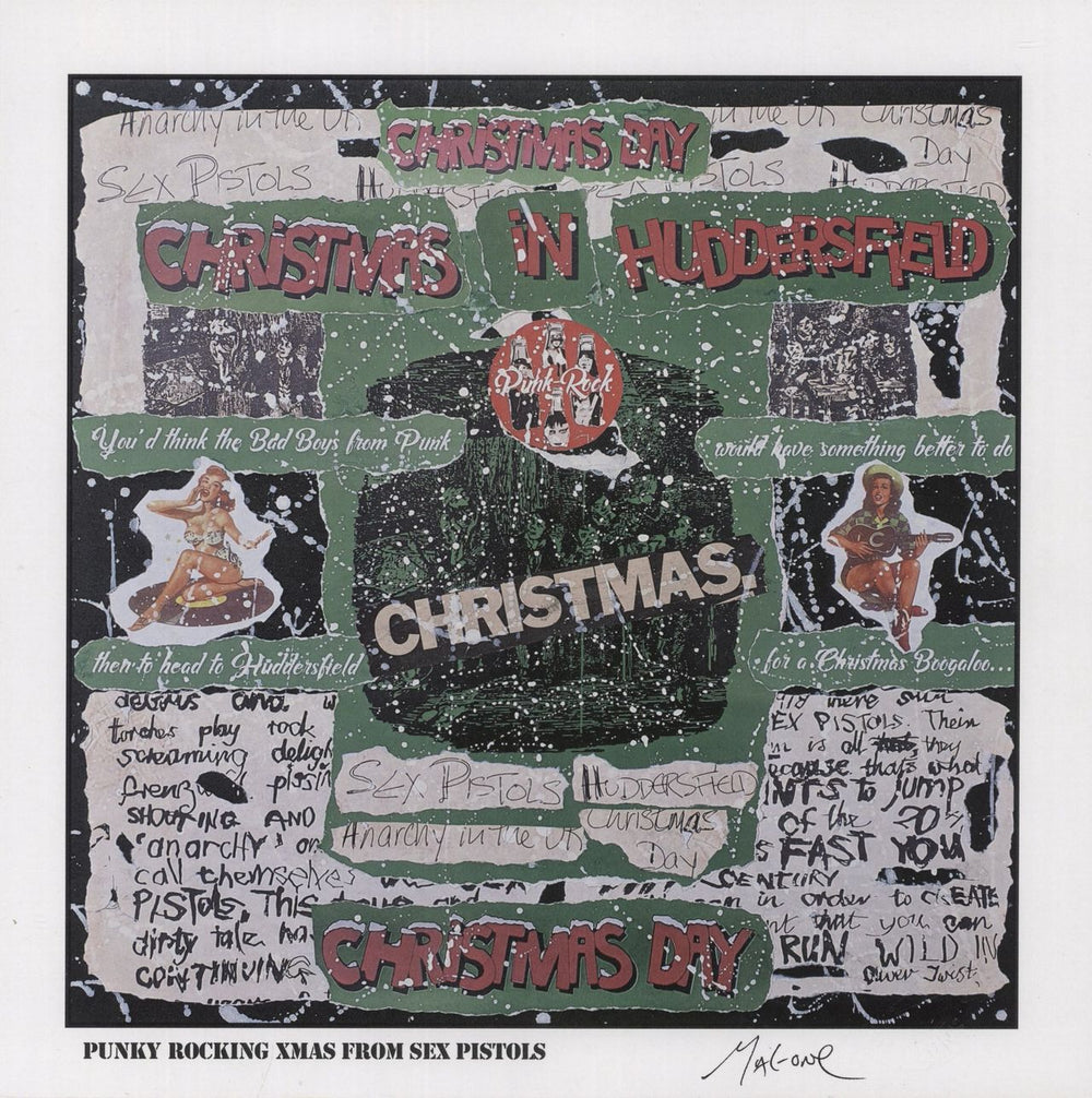 Sex Pistols Punky Rocking Xmas EP - Half & Half coloured vinyl UK 12" vinyl single (12 inch record / Maxi-single)