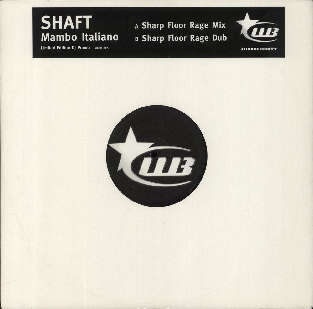 Shaft Mambo Italiano UK Promo 12" vinyl single (12 inch record / Maxi-single) WBDJX017