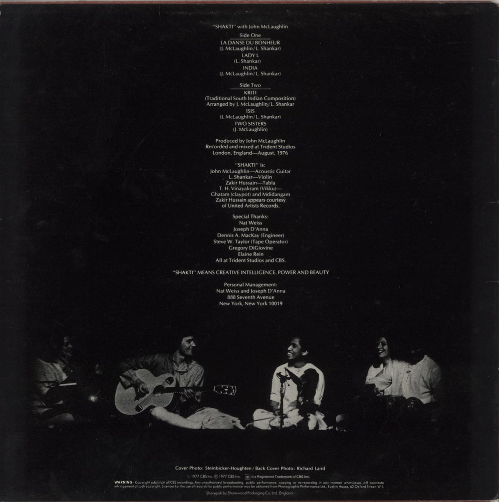 Shakti A Handful Of Beauty UK vinyl LP album (LP record)