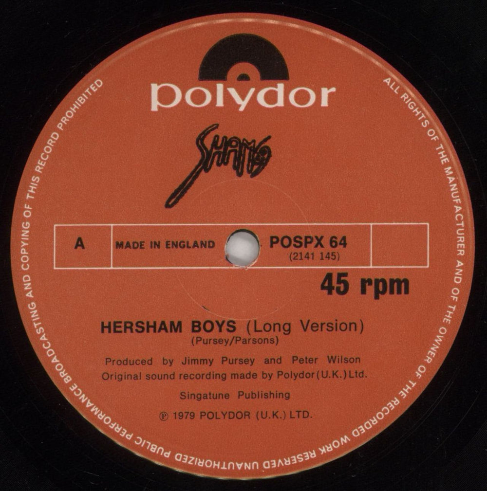 Sham 69 Hersham Boys (Long Version) UK 12" vinyl single (12 inch record / Maxi-single) S6912HE98756