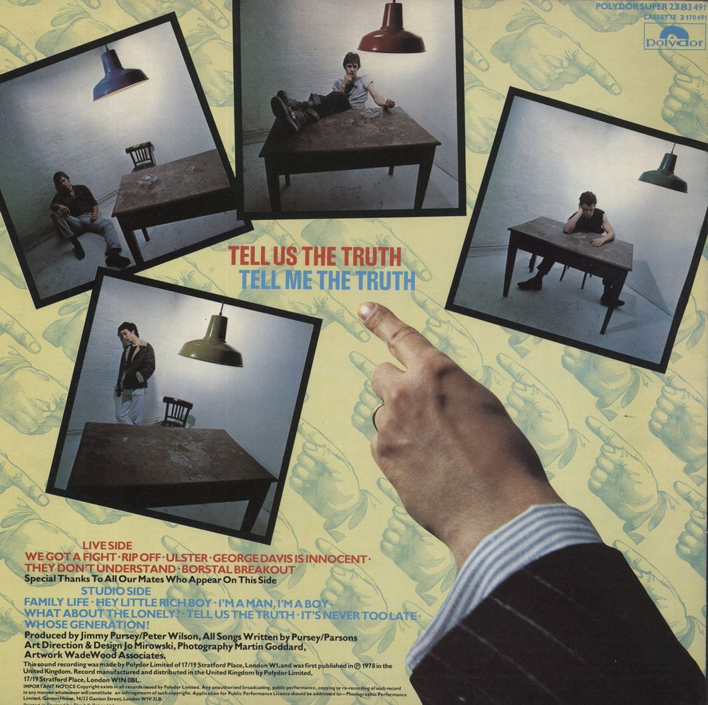 Sham 69 Tell Us The Truth UK vinyl LP album (LP record)