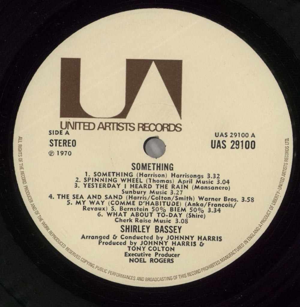 Shirley Bassey Something UK vinyl LP album (LP record) SHBLPSO251129