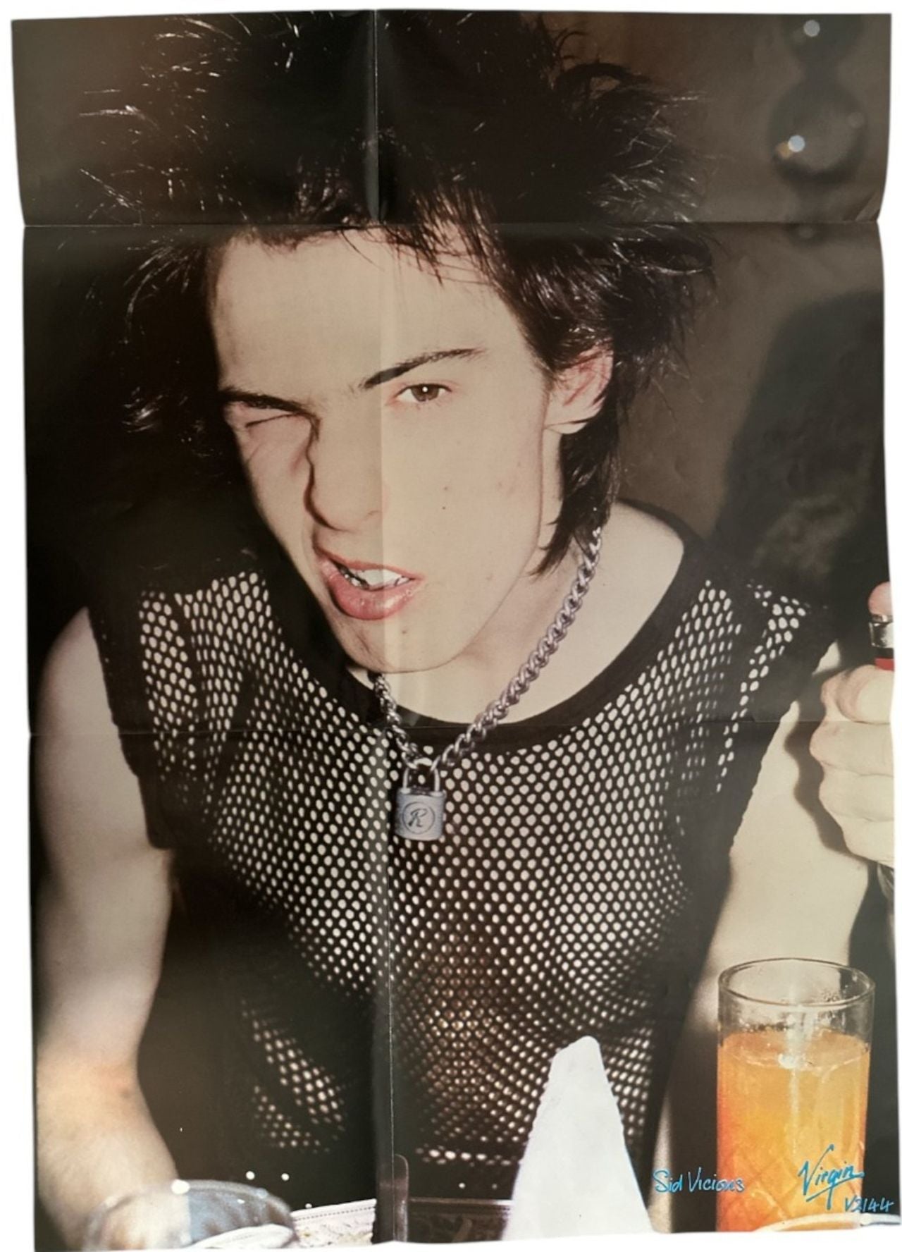 Sid Vicious Sid Sings + 1st issue Drink Poster UK Vinyl LP