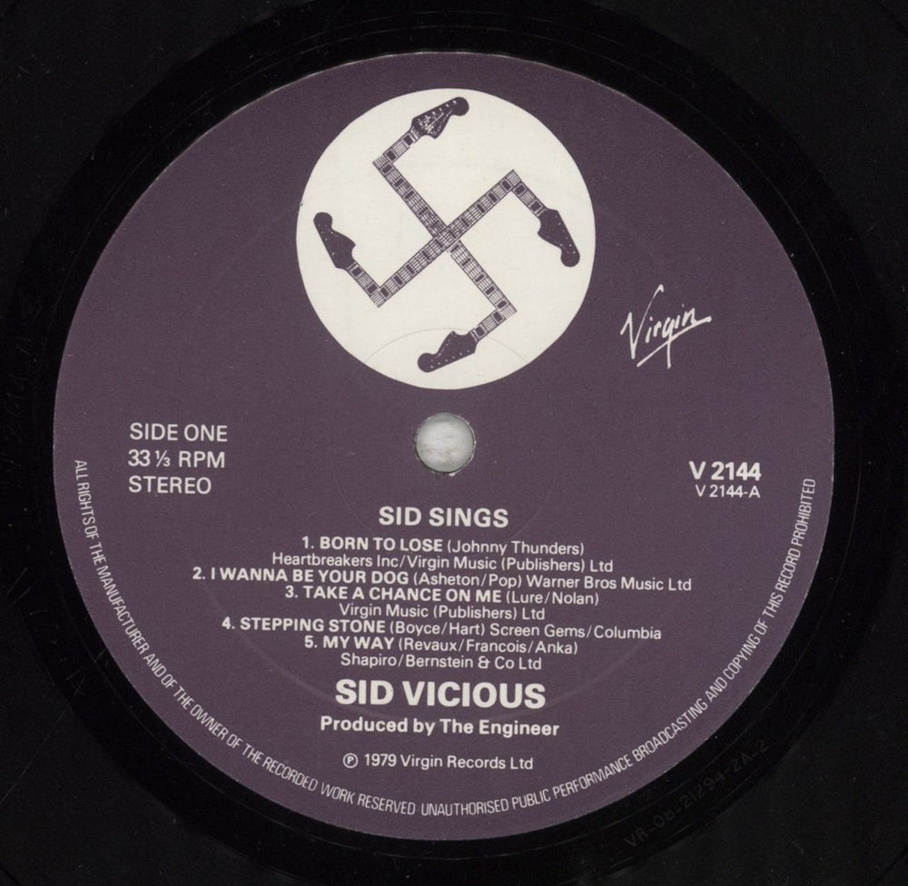 Sid Vicious Sid Sings + 1st issue Drink Poster UK vinyl LP album (LP record) SDVLPSI657344