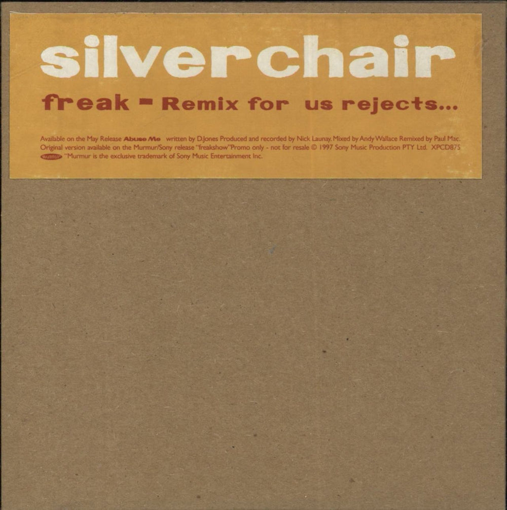 Silverchair Freak UK Promo CD single (CD5 / 5") XPCD875