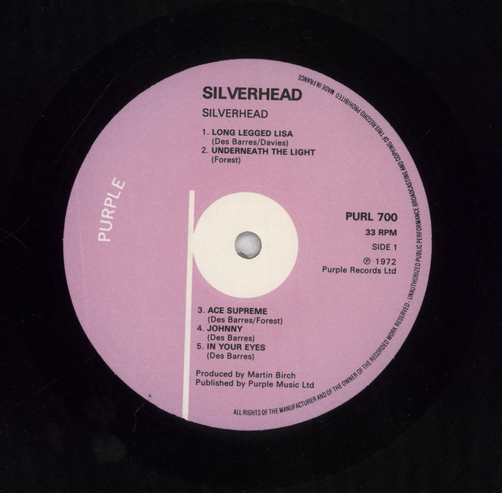 Silverhead Silverhead French vinyl LP album (LP record)