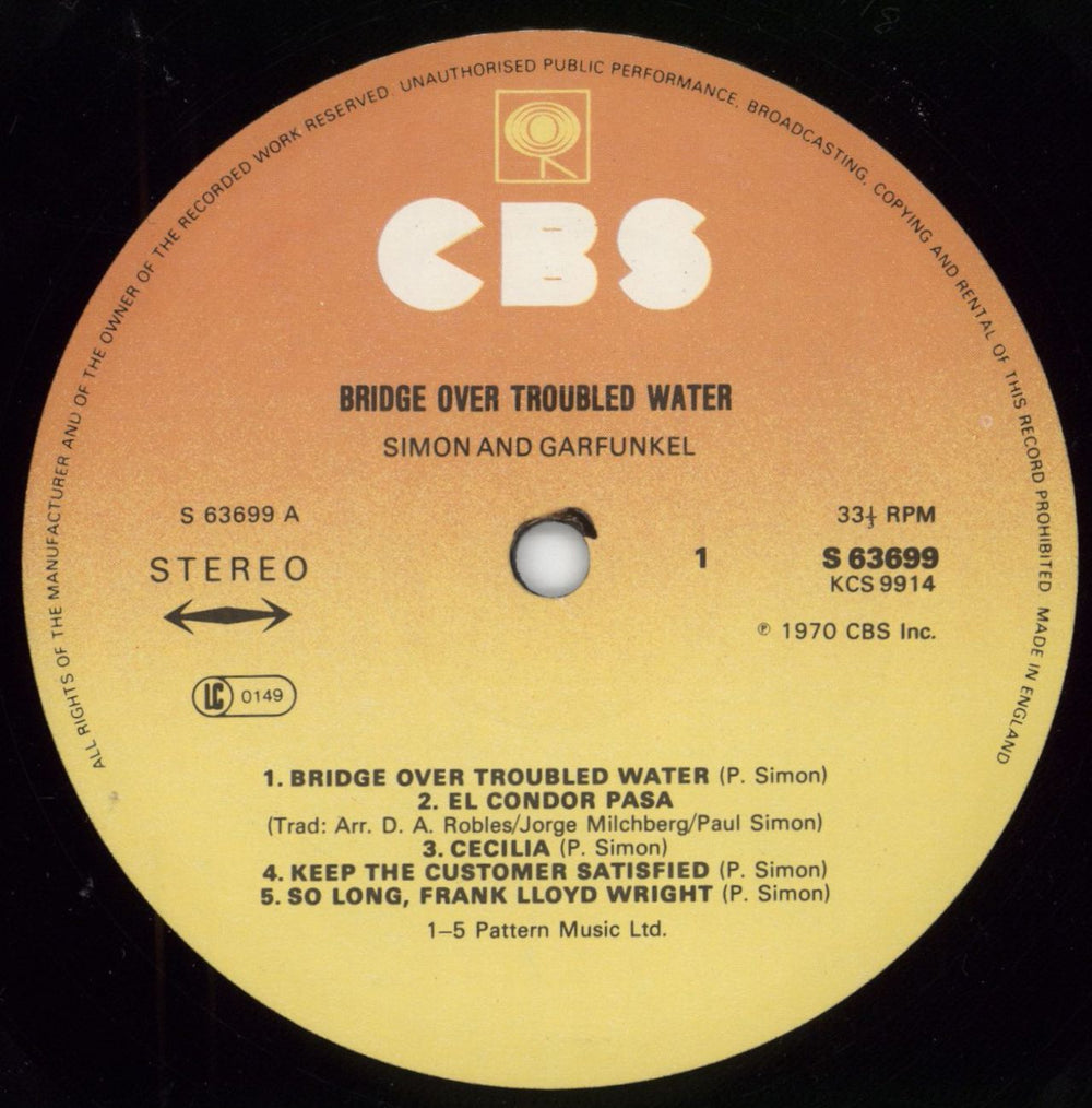 Simon & Garfunkel Bridge Over Troubled Water - 2nd UK vinyl LP album (LP record) SGFLPBR256901