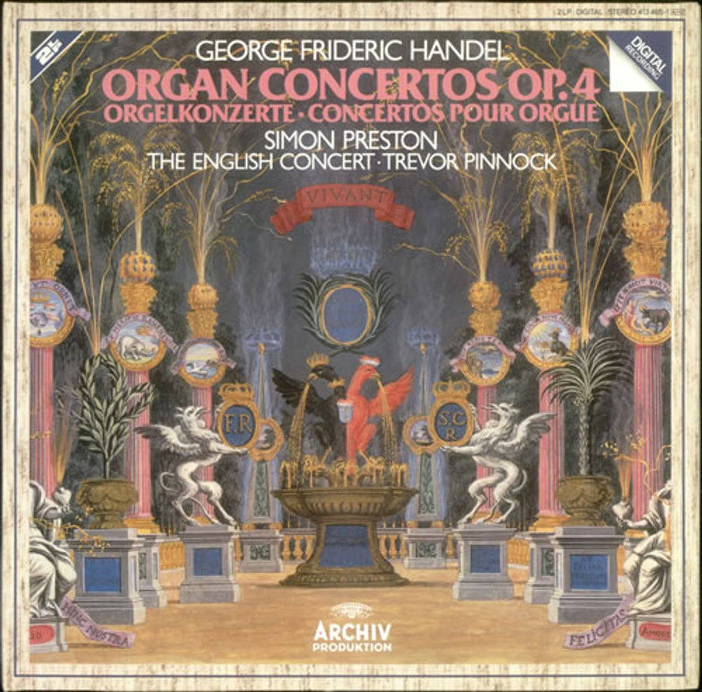 Simon Preston Handel: Organ Concertos Op. 4 German 2-LP vinyl record set (Double LP Album) 413465-1