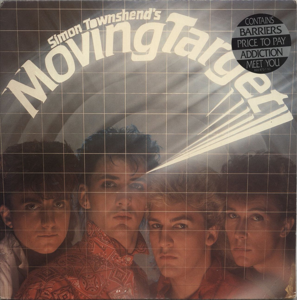 Simon Townshend Moving Target US vinyl LP album (LP record) 825872-1Y-1
