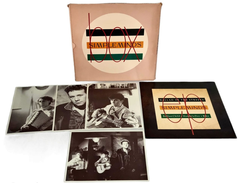 Simple Minds Ballad Of The Streets EP - Box + Prints UK 12" vinyl single (12 inch record / Maxi-single) SIM12BA56645