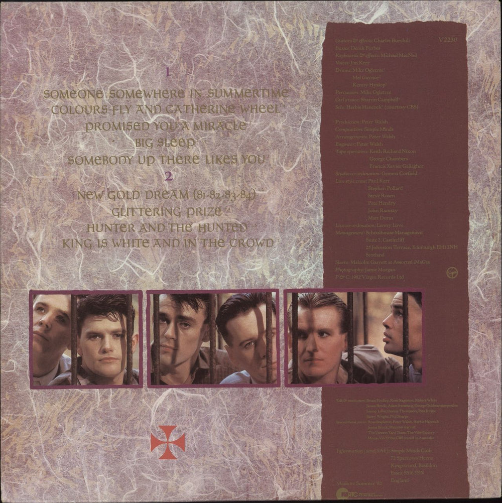 Simple Minds New Gold Dream New Zealand vinyl LP album (LP record)