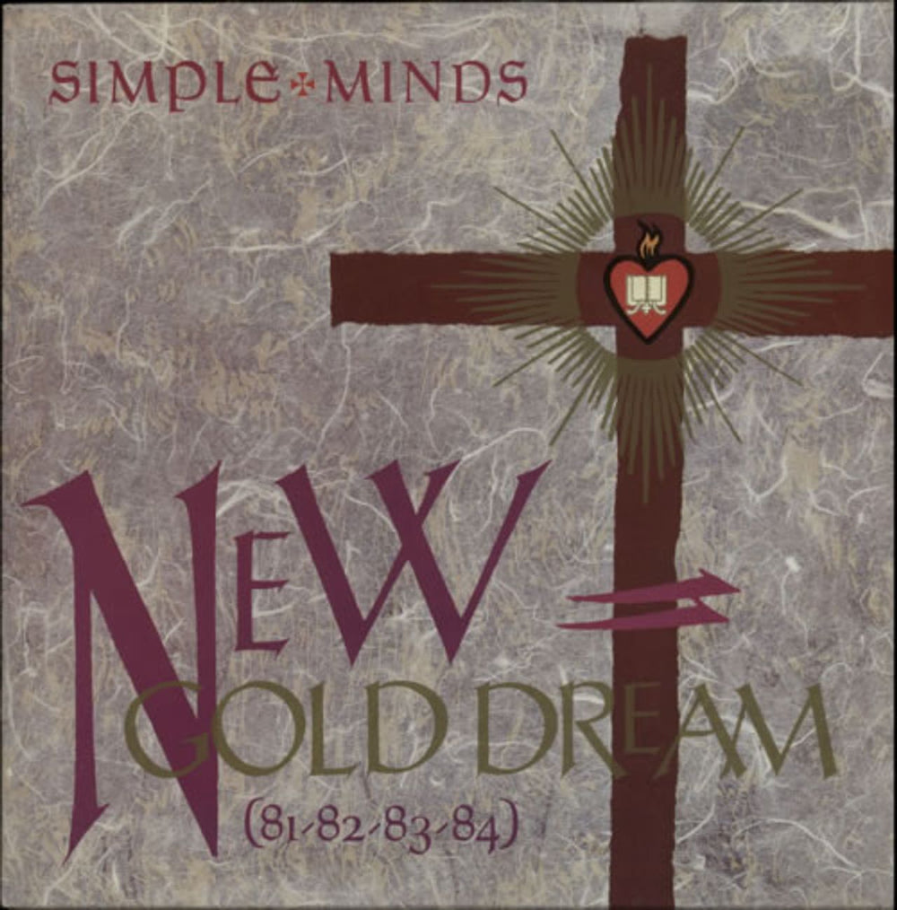 Simple Minds New Gold Dream - Purple Inner UK vinyl LP album (LP record) V2230