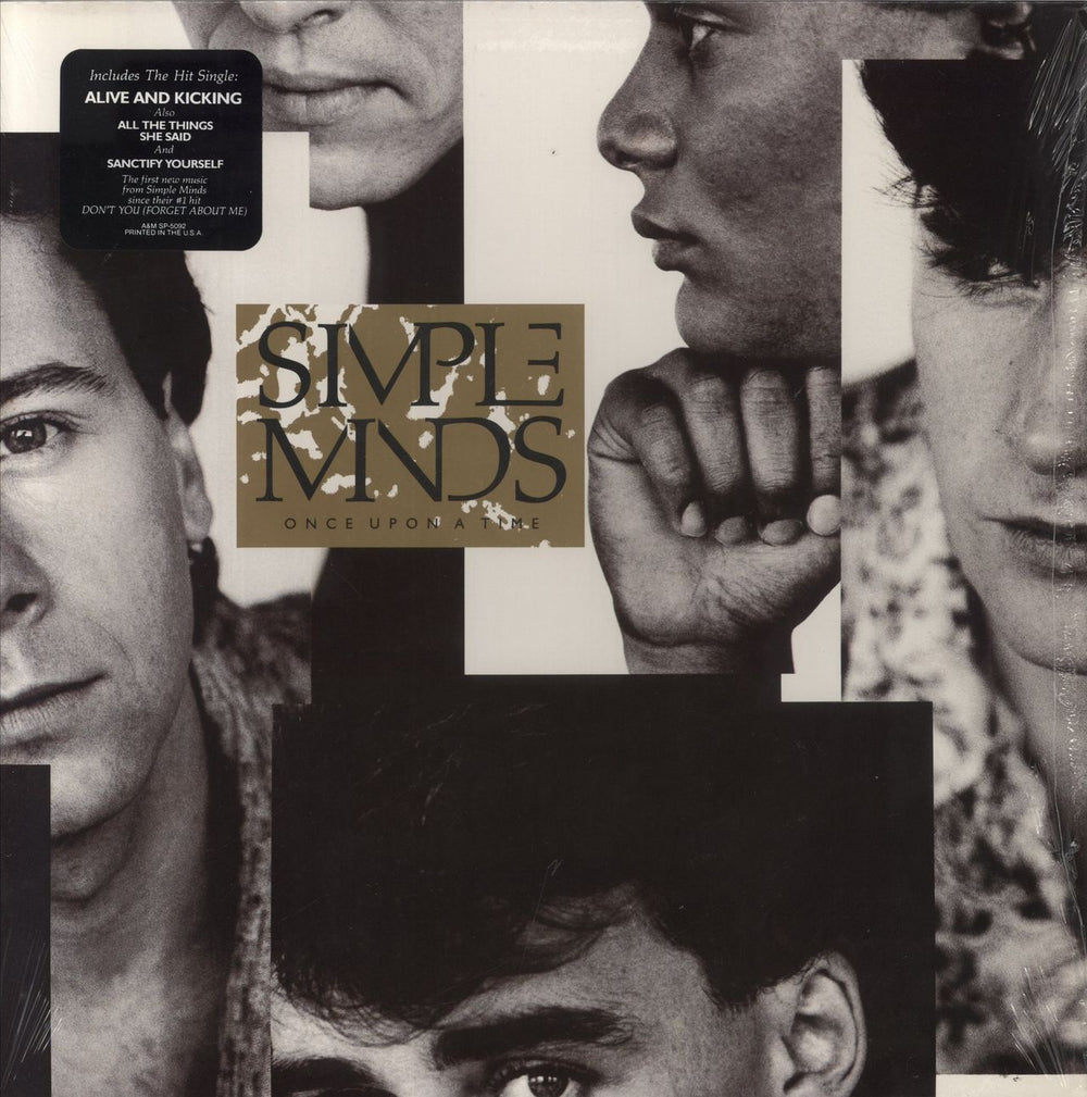 Simple Minds Once Upon A Time - stickered shrink US vinyl LP album (LP record) SP-5092