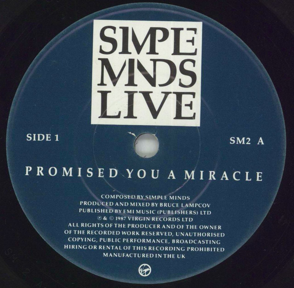 Simple Minds Promised You A Miracle UK 7" vinyl single (7 inch record / 45) SIM07PR40647