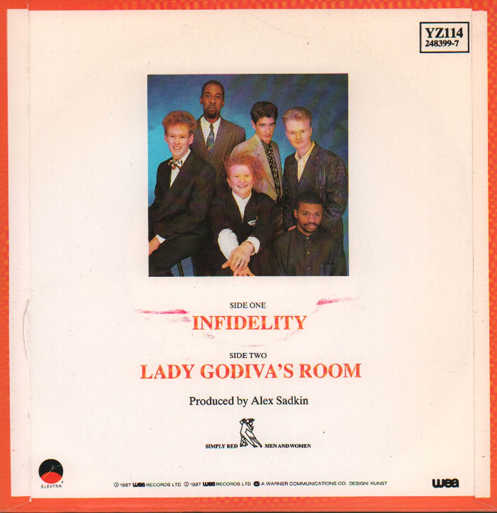 Simply Red Infidelity UK 7" vinyl single (7 inch record / 45) RED07IN14673