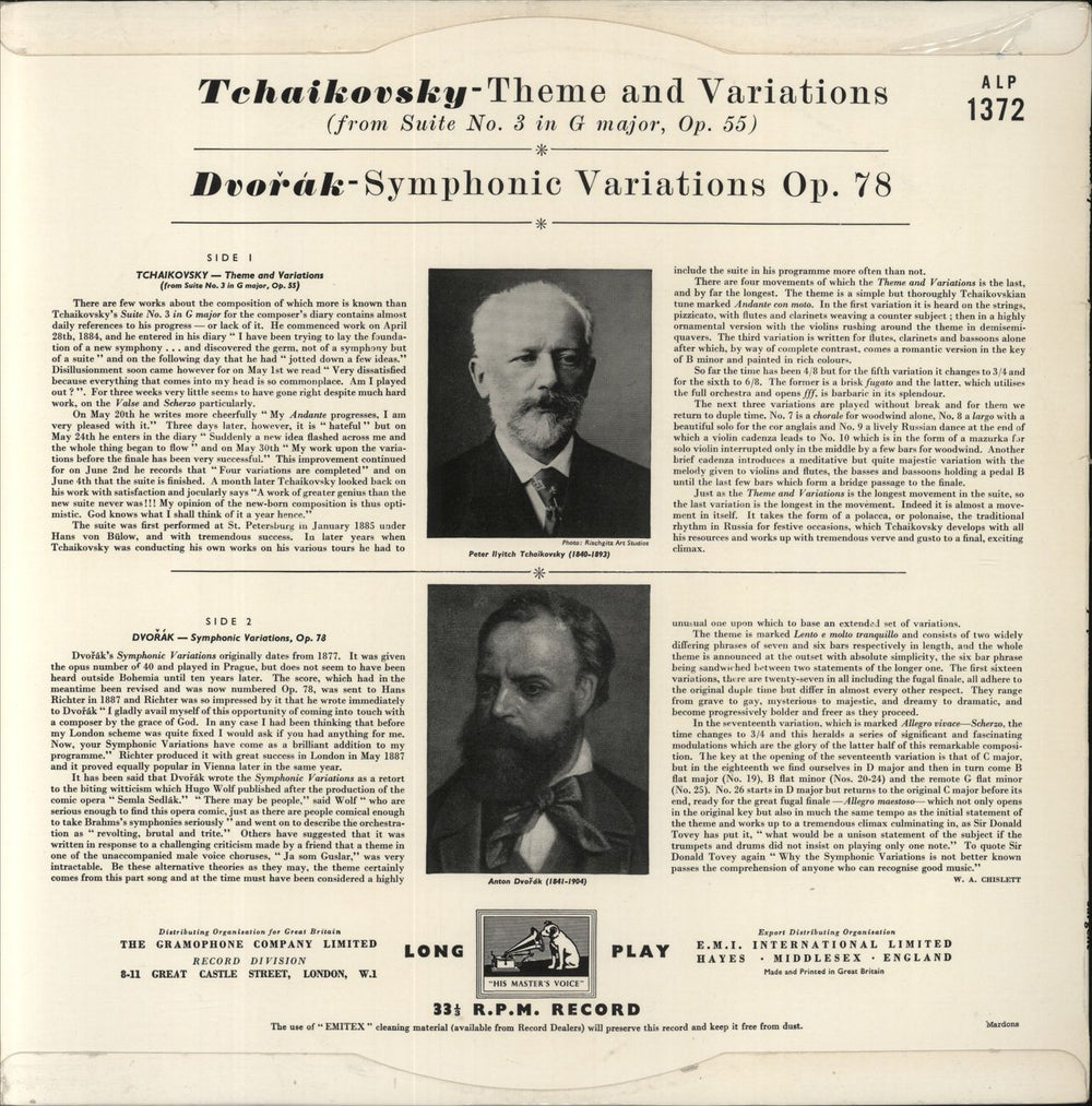 Sir Malcolm Sargent Suite No. 3 In G Major, Op. 55, 4th Movt: Theme And Variations; Symphonic Variations, Op. 78 UK vinyl LP album (LP record)