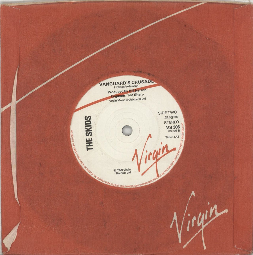 Skids Working For The Yankee Dollar UK 7" vinyl single (7 inch record / 45)