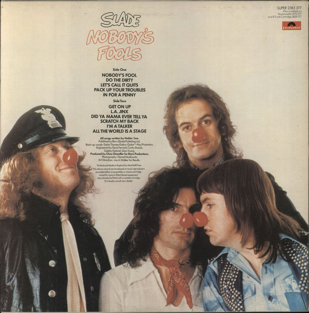 Slade Nobody's Fools UK vinyl LP album (LP record)