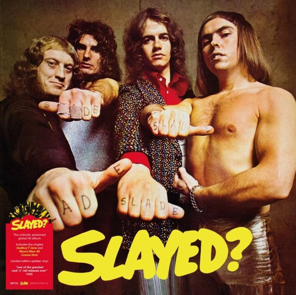 Slade Slayed? - Yellow & Black Splatter Vinyl - Sealed UK vinyl LP album (LP record) BMGCAT501LP