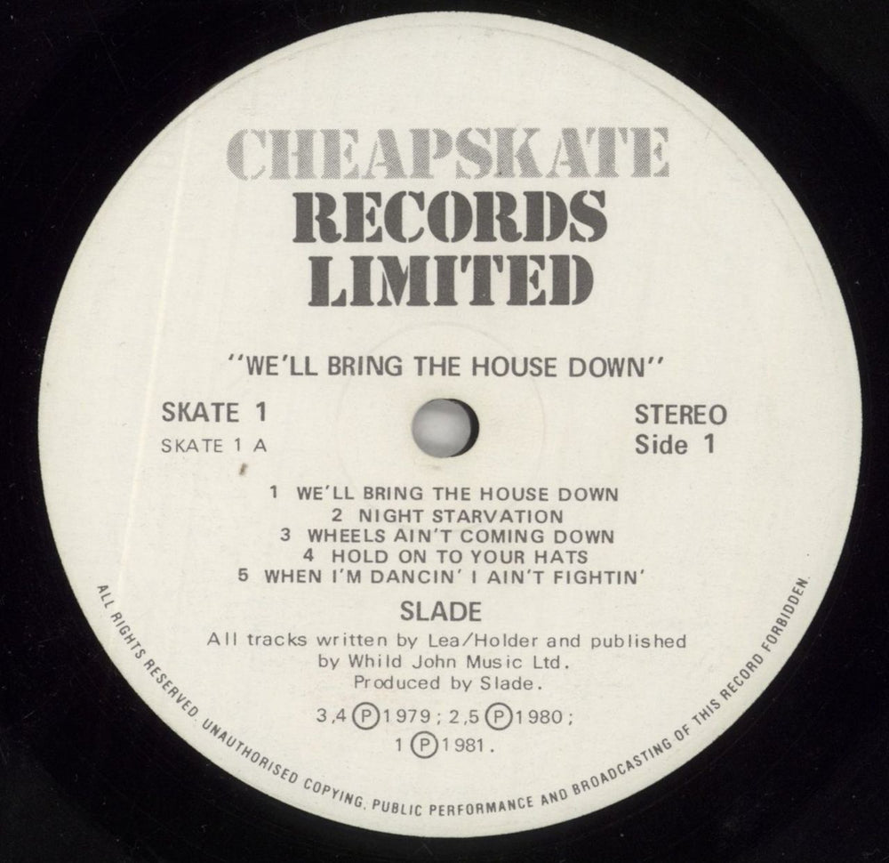 Slade We'll Bring The House Down + Merchandise Insert - EX UK vinyl LP album (LP record) SDELPWE858184