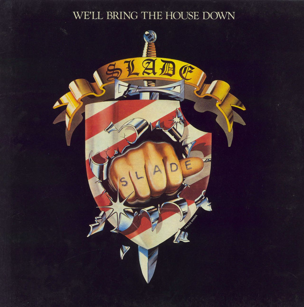 Slade We'll Bring The House Down + Merchandise Insert - VG UK vinyl LP album (LP record) SKATE1