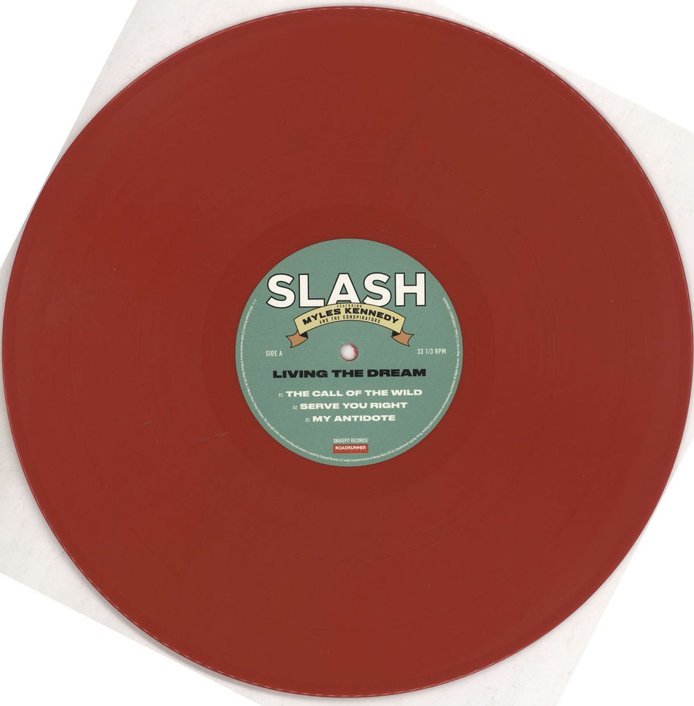 Slash Living The Dream - Red Vinyl UK 2-LP vinyl record set (Double LP Album) AS42LLI741213