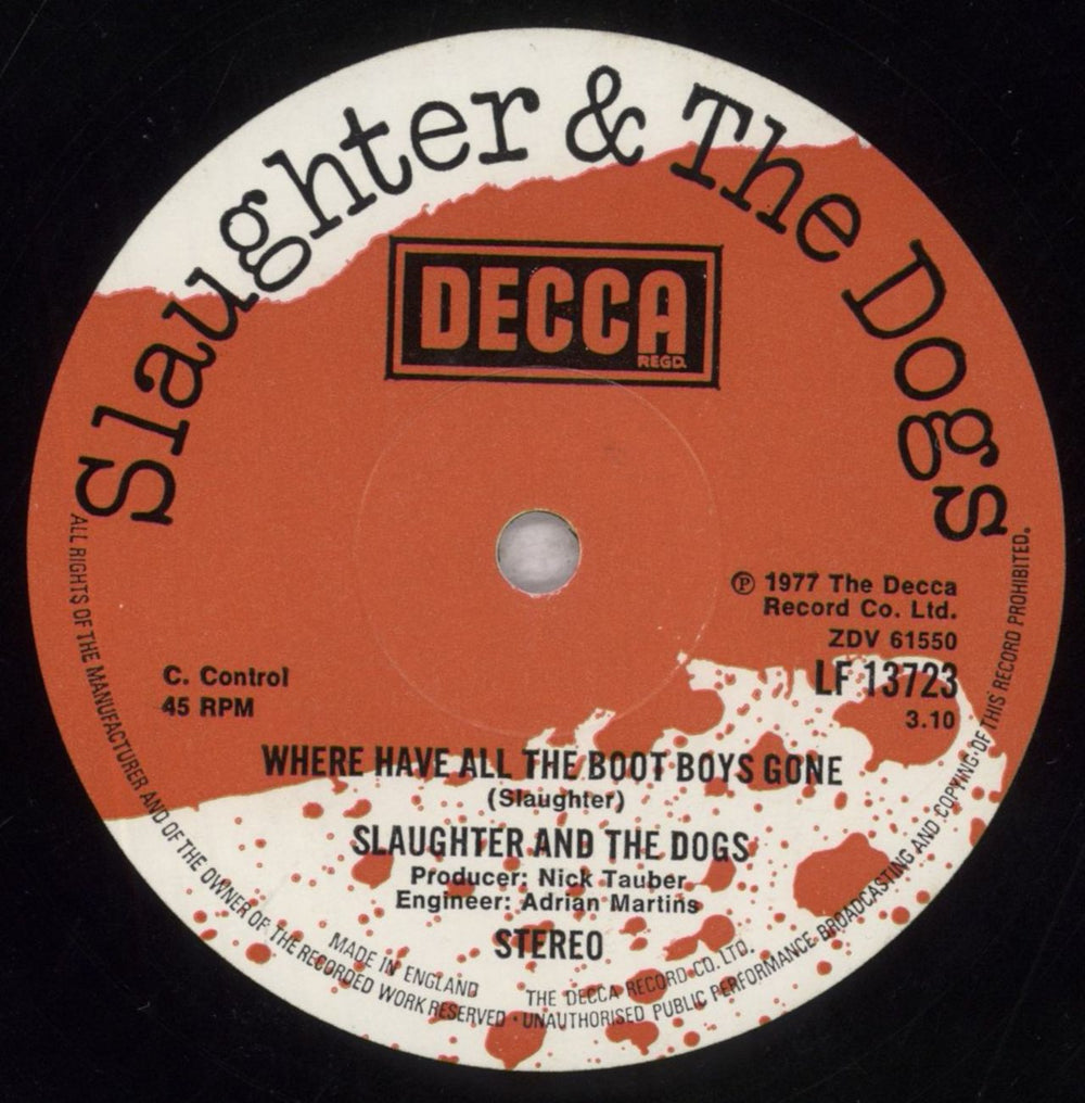 Slaughter & The Dogs Where Have All The Boot Boys Gone? - VG Sleeve UK 12" vinyl single (12 inch record / Maxi-single) S&D12WH848343