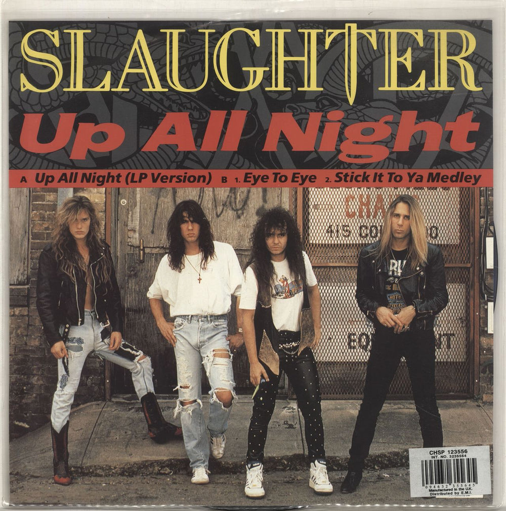 Slaughter Up All Night UK 12" vinyl picture disc (12 inch picture record) SLT2PUP62590