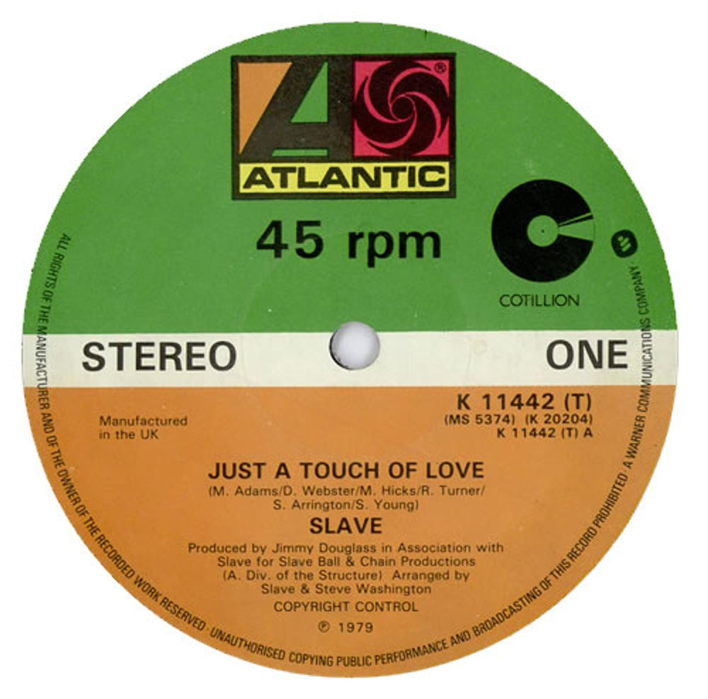 Slave Just A Touch Of Love UK 12" vinyl single (12 inch record / Maxi-single) K11442(T)