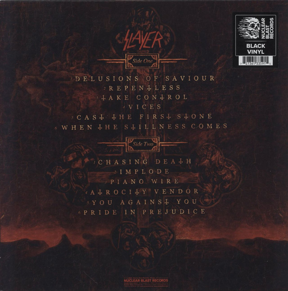 Slayer Repentless UK vinyl LP album (LP record) 727361335915