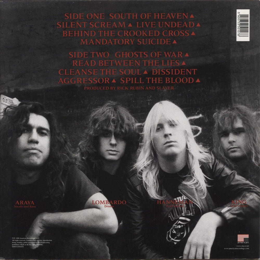 Slayer South Of Heaven - 180g Green Vinyl UK vinyl LP album (LP record) 600753501078