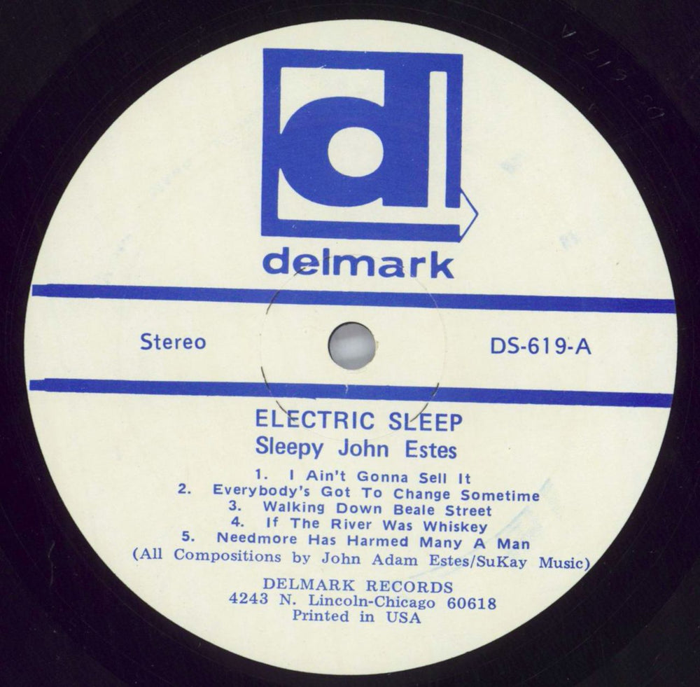 Sleepy John Estes Electric Sleep US vinyl LP album (LP record) U5XLPEL820301