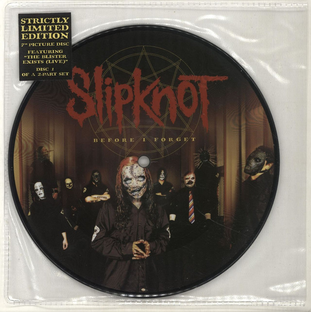 Slipknot Before I Forget - Both Discs UK 7" vinyl picture disc (7 inch picture disc single) RR39687