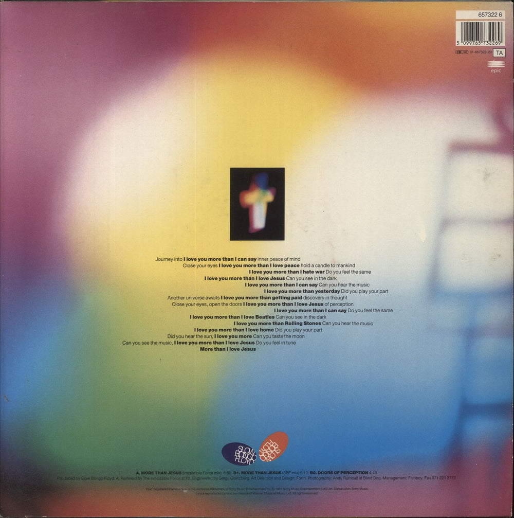 Slow Bongo Floyd More Than Jesus UK 12" vinyl single (12 inch record / Maxi-single) 5099765732269