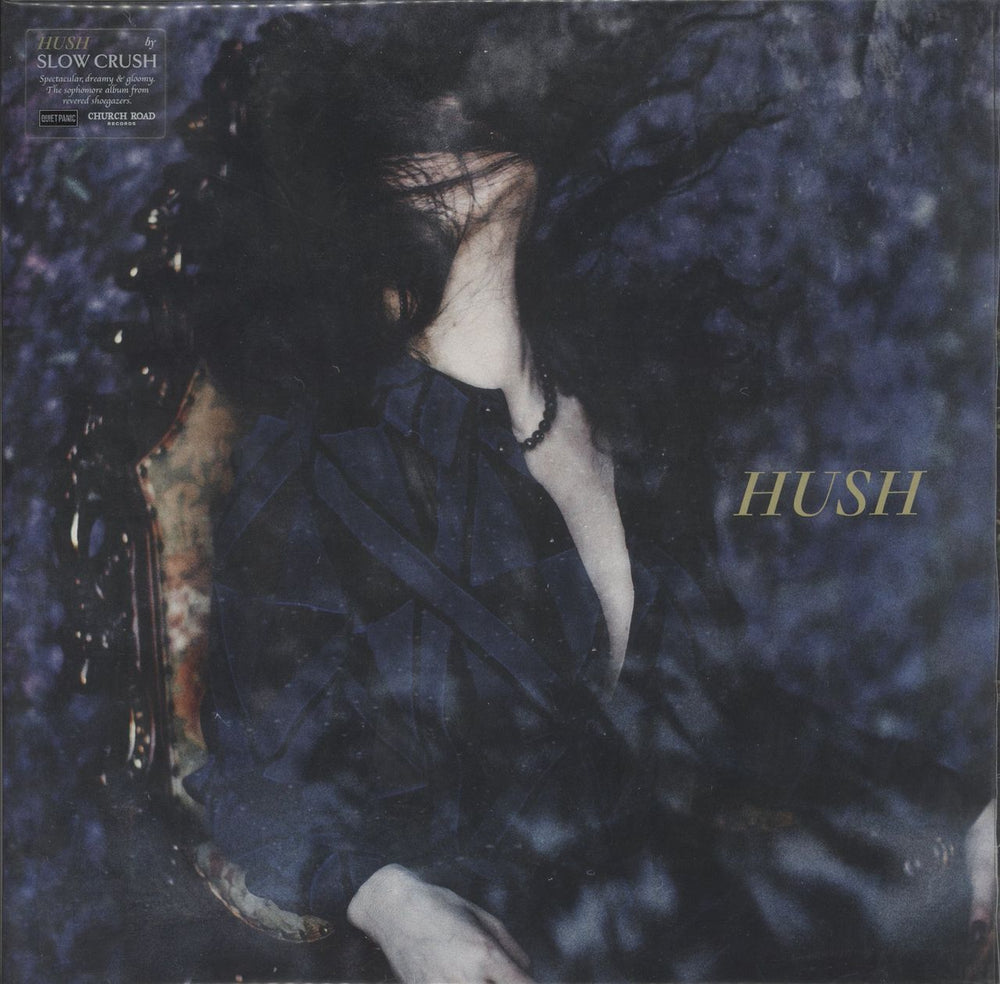 Slow Crush Hush - Clear With Orchid & Canary Yellow Splatter Vinyl UK vinyl LP album (LP record) CRR087V