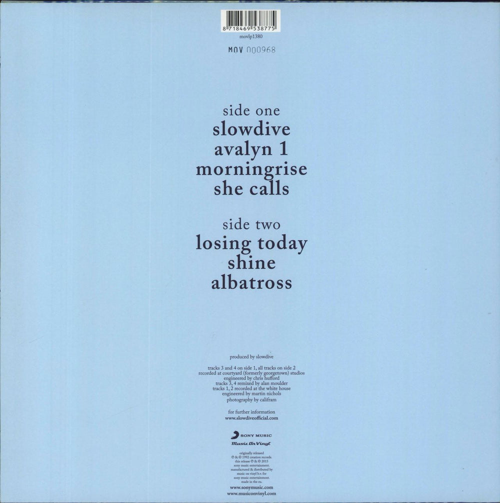 Slowdive Blue Day - RSD15 - Blue Vinyl + Numbered UK vinyl LP album (LP record) 8718469538775