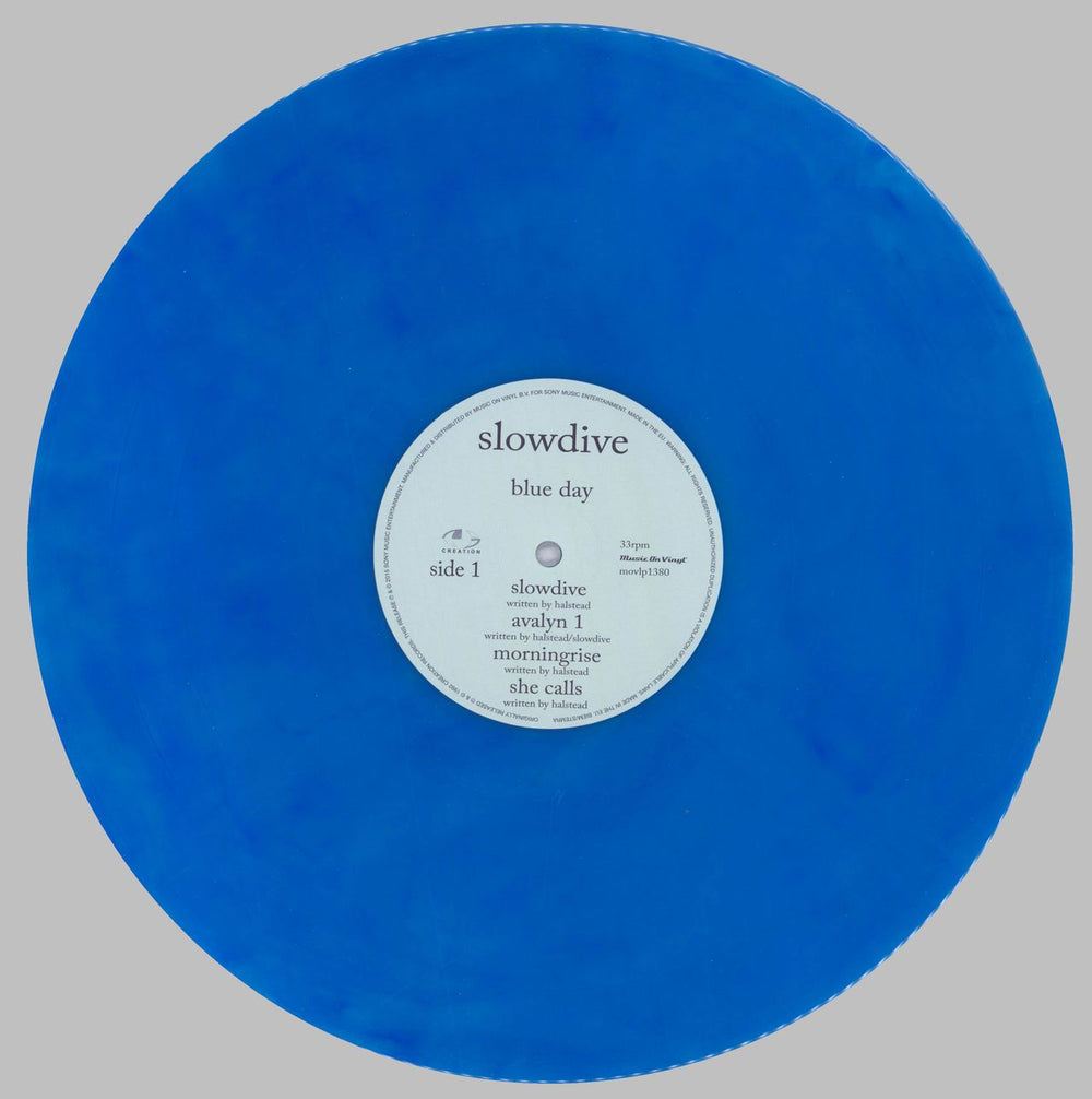 Slowdive Blue Day - RSD15 - Blue Vinyl + Numbered UK vinyl LP album (LP record) SLOLPBL787825