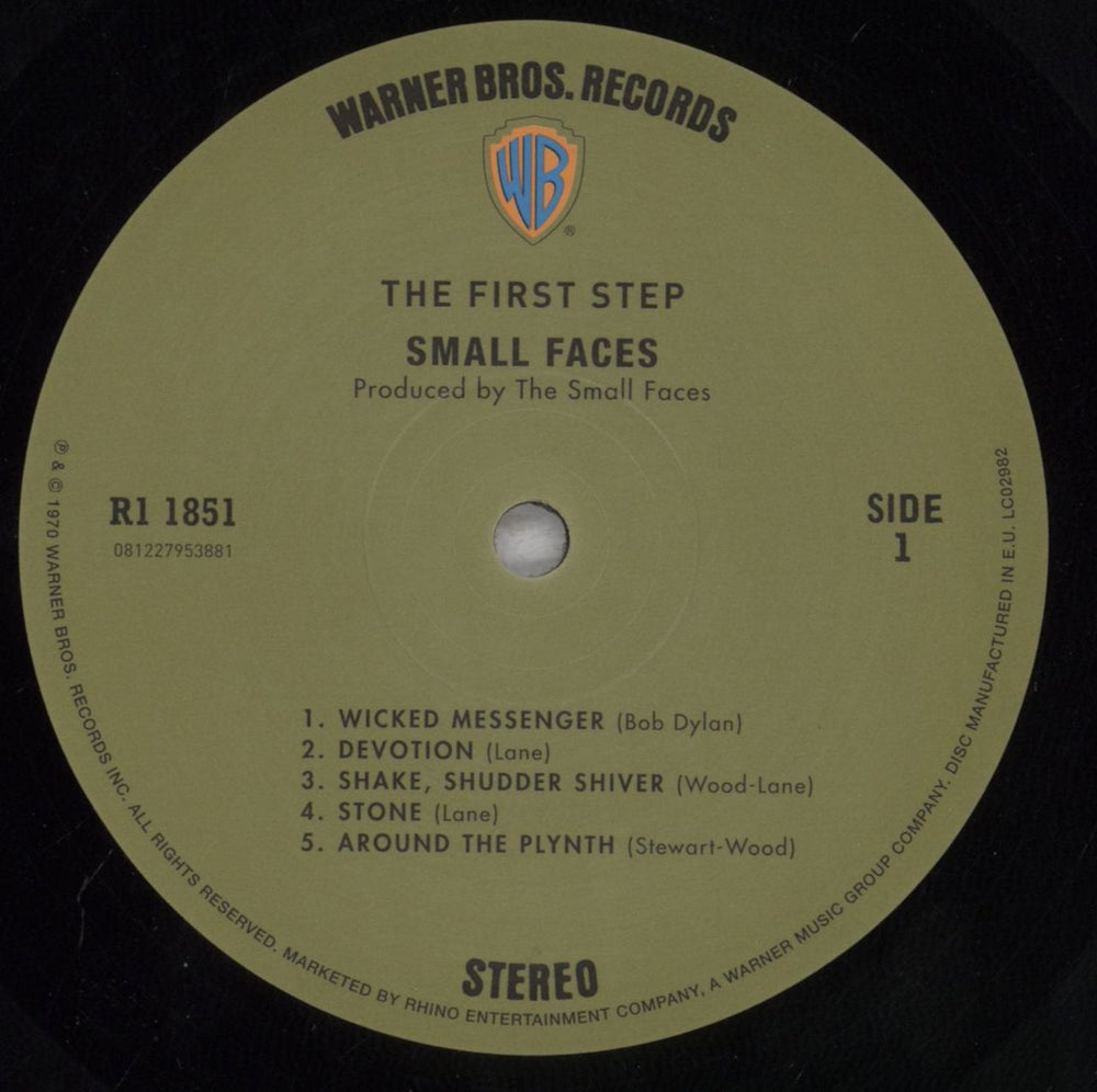 Small Faces First Step US vinyl LP album (LP record) SMFLPFI836445