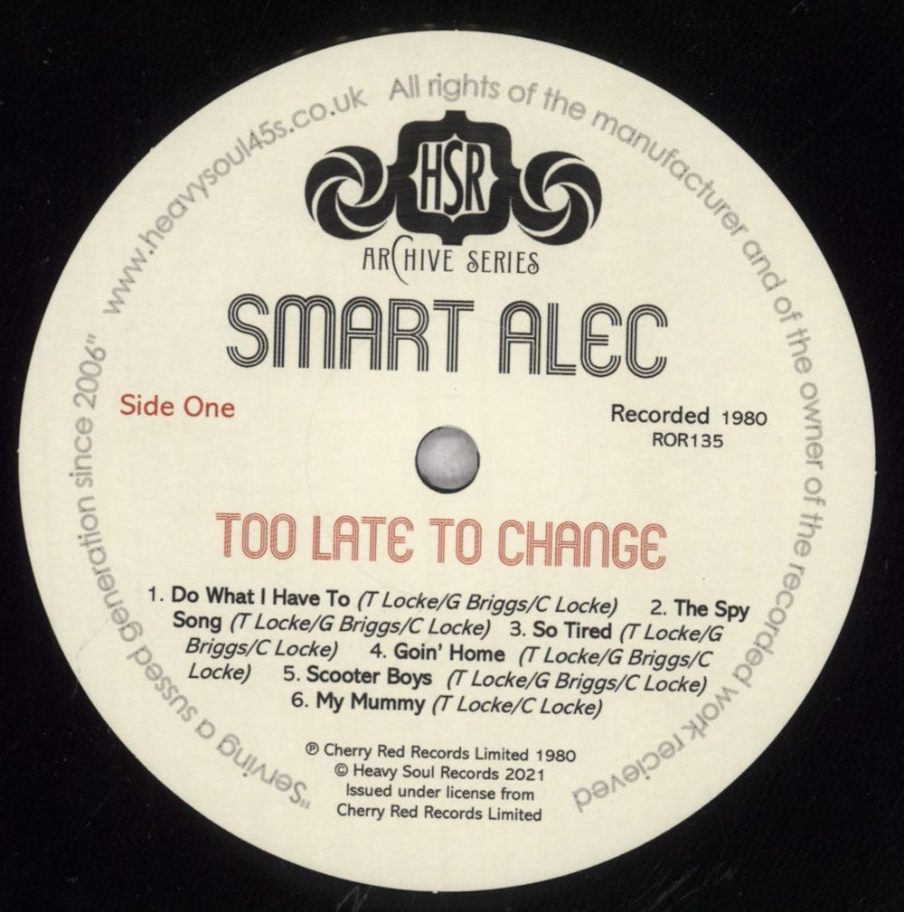 Smart Alec Too Late To Change UK vinyl LP album (LP record) 6MILPTO837500